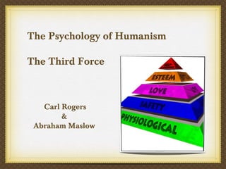 The Psychology of Humanism

The Third Force



   Carl Rogers
        &
 Abraham Maslow
 