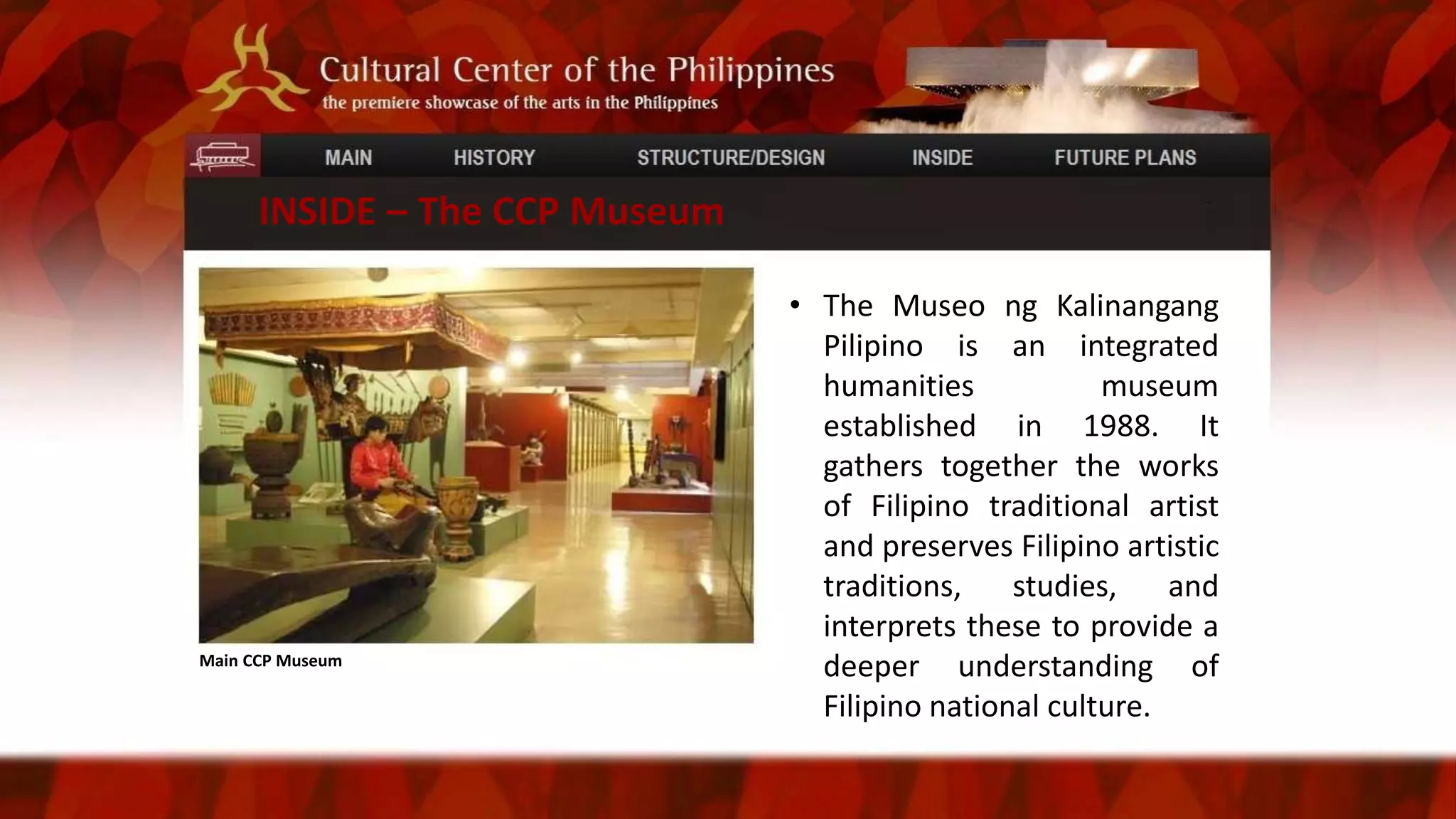 CULTURAL CENTER OF THE PHILIPPINES BY RG GARBIN | PPTX