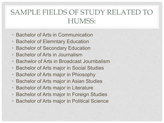 Humanities and social sciences (emtech grup 2) | PPTX