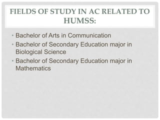 Humanities and social sciences (emtech grup 2) | PPTX