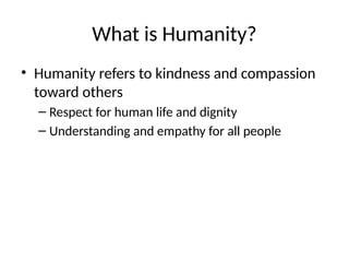 Understanding Humanity: Compassion, Kindness, and Core Human Values for ...