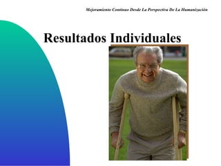 Resultados Individuales Mejoramiento Continuo Desde La Perspectiva De La Humanización 