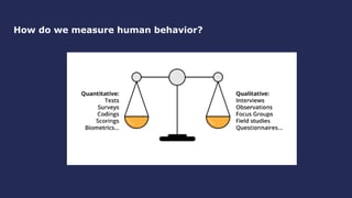 How do we measure human behavior?
 