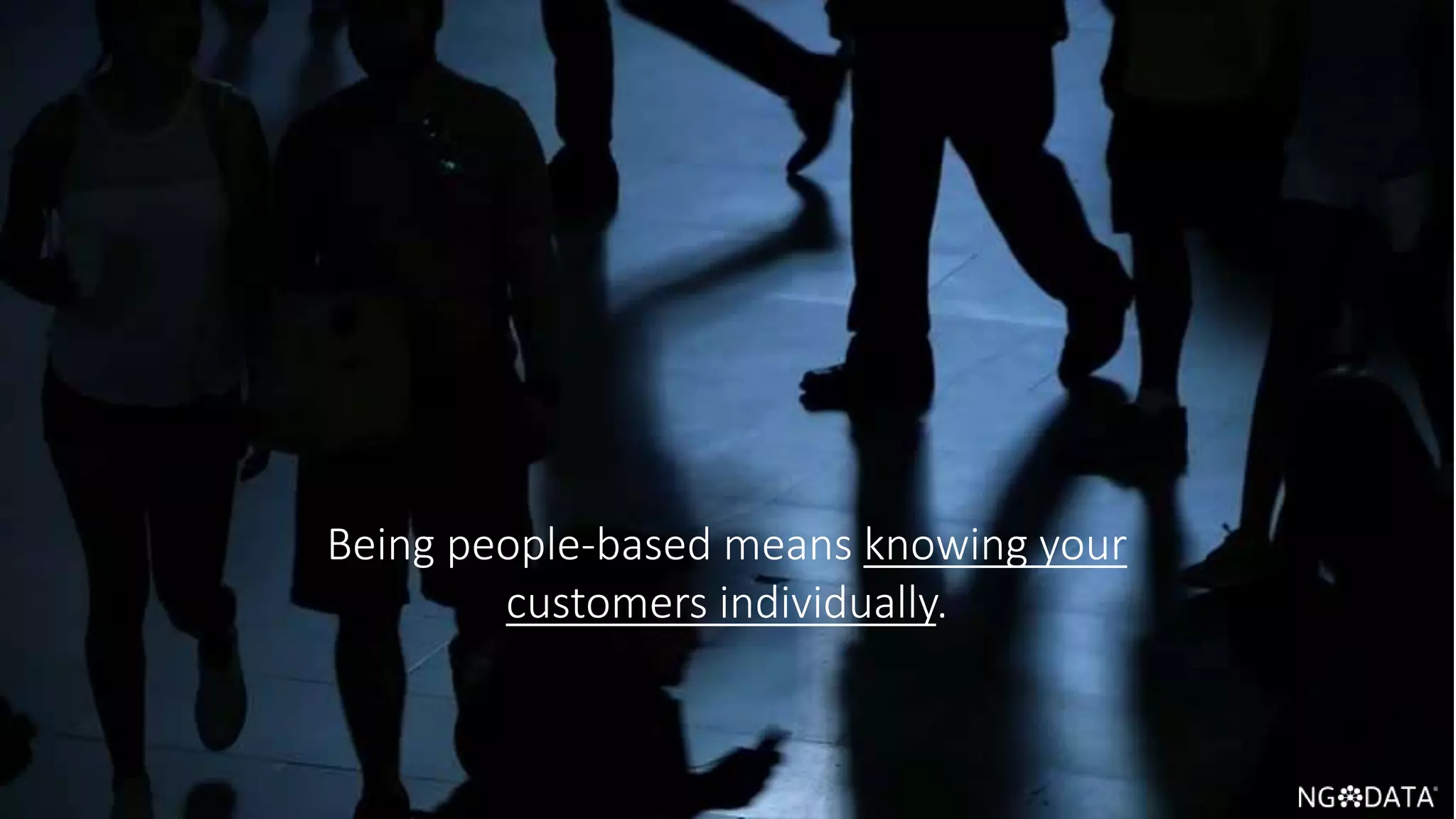 14 Copyright 2017 NGDATA
®, Inc.
Being people-based means knowing your
customers individually.
 