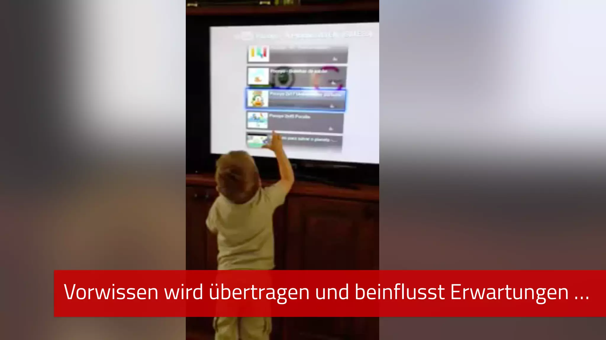 Vorwissen wird übertragen und beinflusst Erwartungen …
 