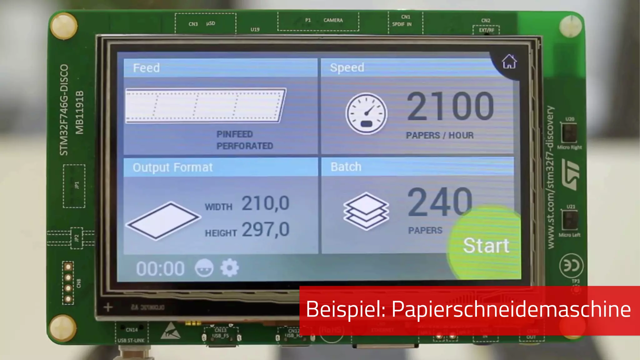 Beispiel: Papierschneidemaschine
 