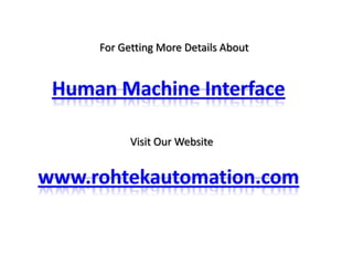 Human machine interface | PPTX