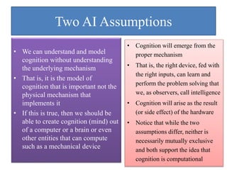 Key Assumptions Intelligence Examples Human Mind and Artificial Intelligence ppt.pptx