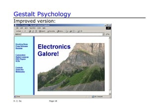 Gestalt Psychology
Improved version:
H. C. So Page 18
 