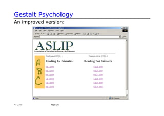 Gestalt Psychology
An improved version:
H. C. So Page 26
 