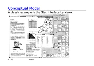 Conceptual Model
A classic example is the Star interface by Xerox
H. C. So Page 53
 