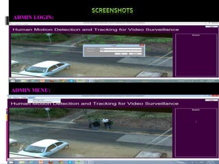HUMAN MOTION DETECTION AND TRACKING FOR VIDEO SURVEILLANCE | PPTX