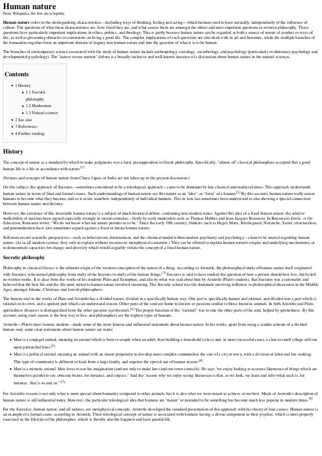 essay on human nature