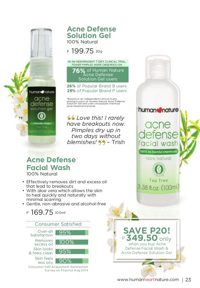human nature acne facial wash