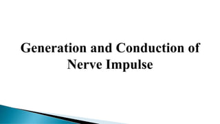 Generation and Conduction of
Nerve Impulse
 