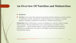 Human nutrition and it’s public health importance | PPTX