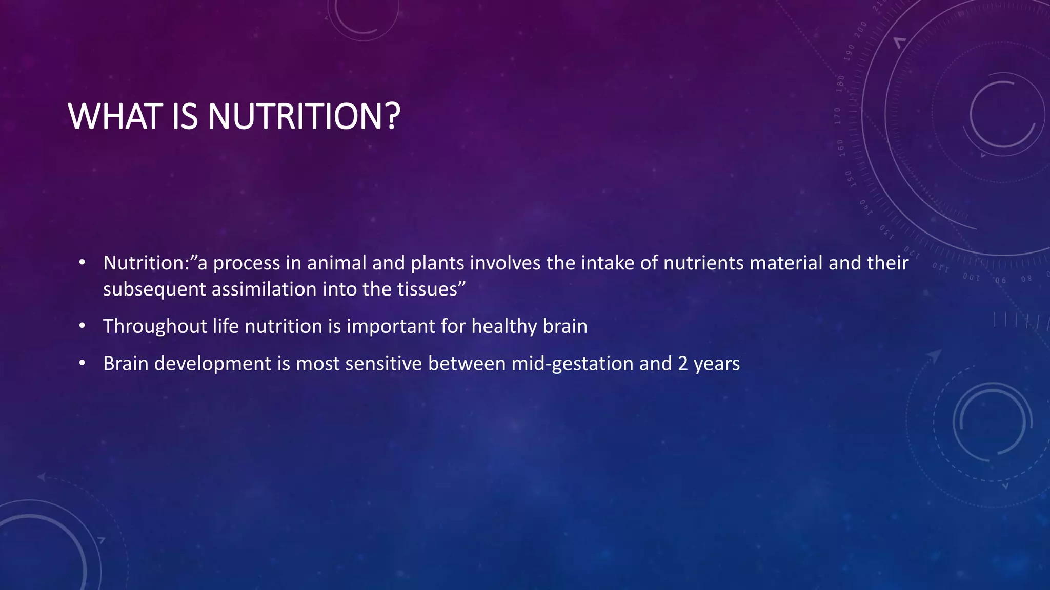 impact of nutrition on babies brain development | PPTX