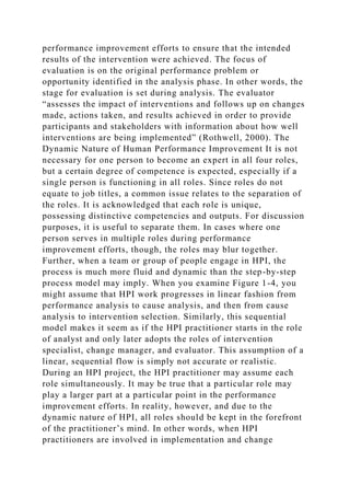 Human Performance Improvement (HPI) Performance Performance can be.docx