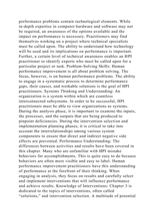 Human Performance Problem Human Performance Improvement (HPI) Performance Performance can be.docx