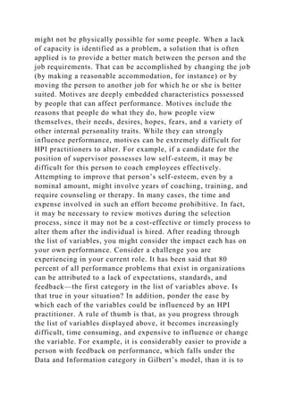 Human Performance Improvement (HPI) Performance Performance can be.docx