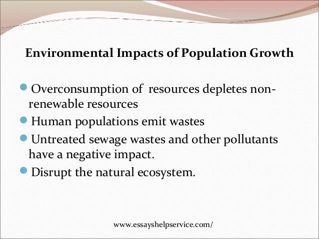 Human Population Growth and Environmental Impacts