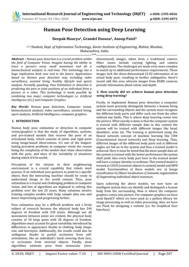Human Pose Detection Using Machine Learning By Grandel Pdf Human Pose Detection Using Machine Learning By Grandel Pdf