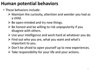 Human Potential Examples The Importance of Human Potential | PDF