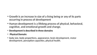 Comprehensive Overview of Human Growth and Development Across Life ...