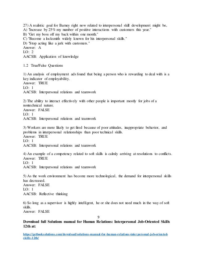 example of interpersonal skills