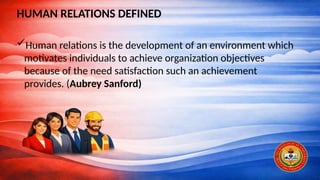 Human Relations Topics Human relations refer to the way individuals interact, communicate, and ...