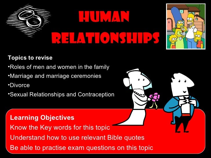 Human relationships revision