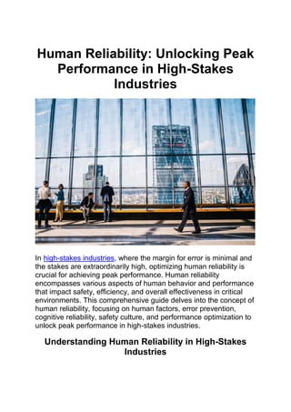 Human Reliability Unlocking Peak Performance in High-Stakes Industries.pdf