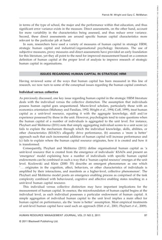 Human Res Mgmt Journal - 2011 - Wright - Exploring human capital ...