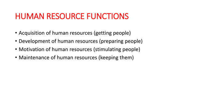 HUMAN RESOURCE DEFINITION,FUNCTION,MISSION,VISION,OBJECTIVES,PURPOSE ...