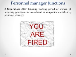 Human resource and Personnel management | PPTX