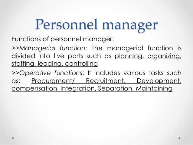 Human resource and Personnel management