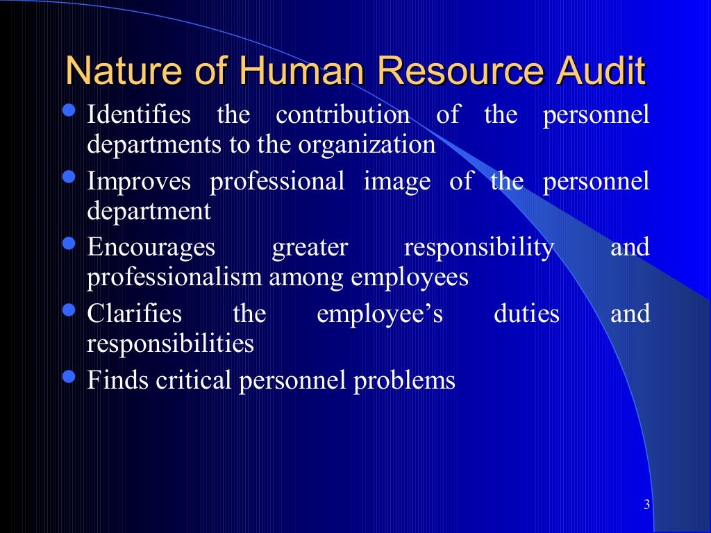 Human resource audits