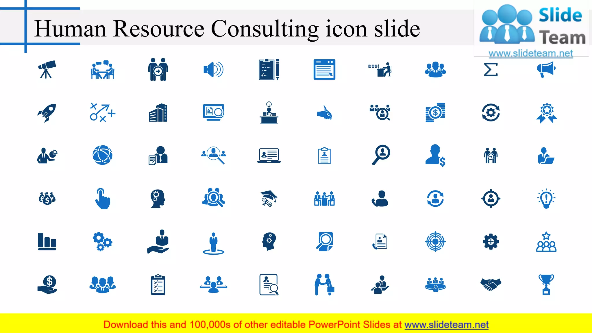 Human Resource Consulting icon slide
 