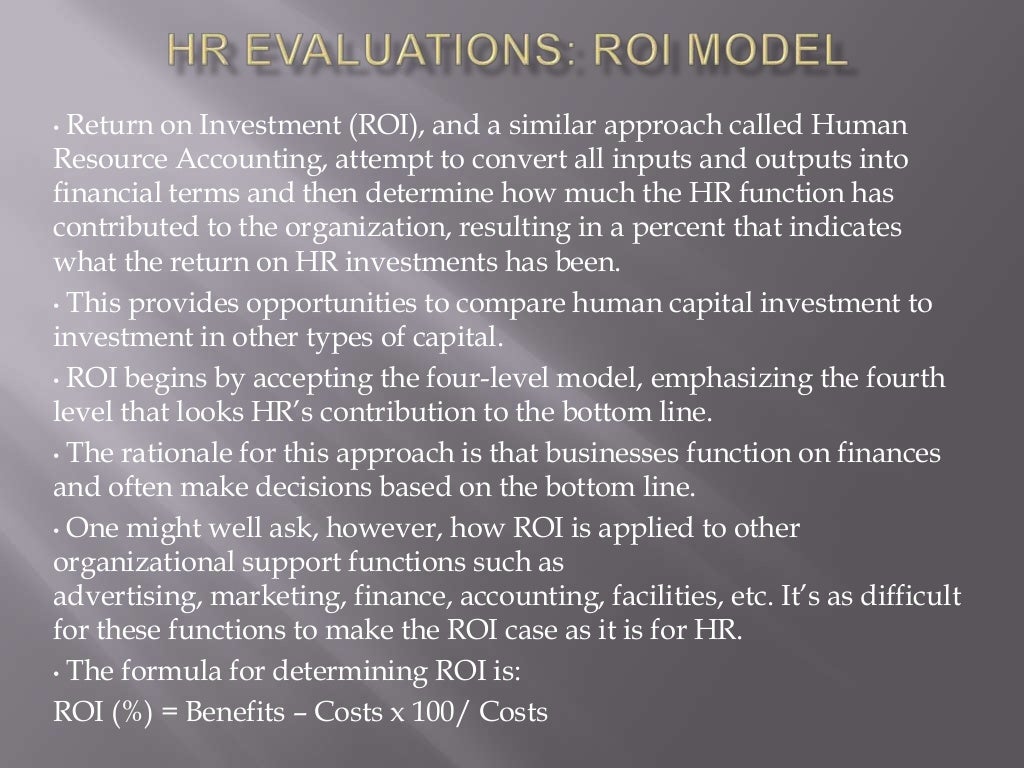 Human resource evaluation