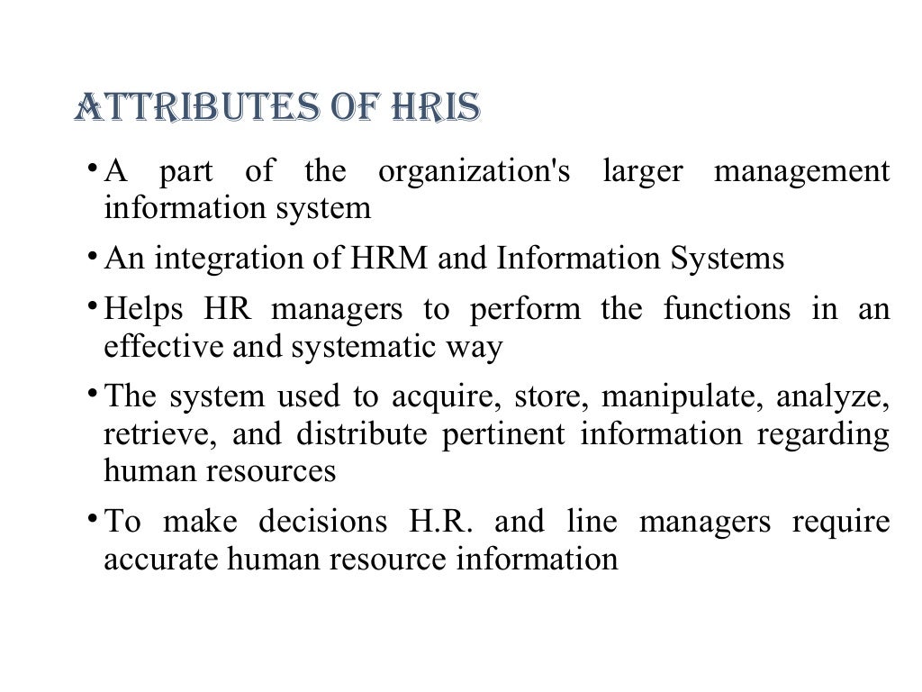 Human resource information system