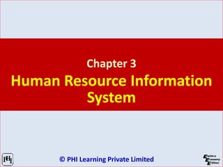 Human Resource Information System - PHI Learning | PPTX
