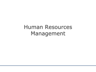 Human Resources Management 