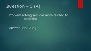 Problem Solving Hr Question Human Resource Management Quiz | PPTX