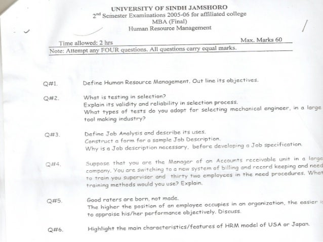 Personnel management papers