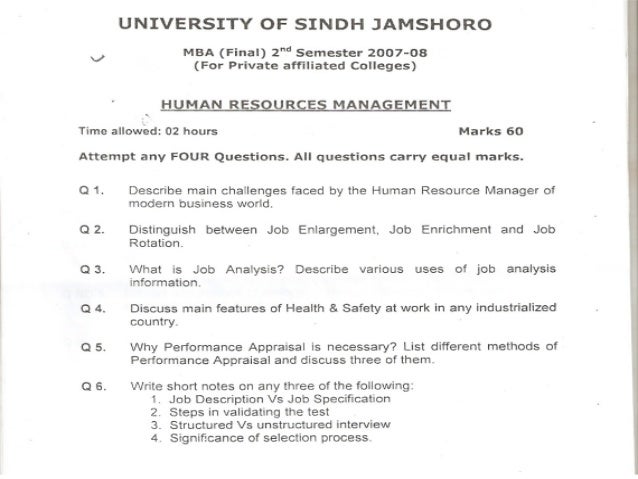 Human resources essays