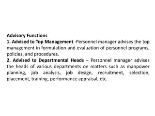 Advisory Function Human Resource Management | PPTX