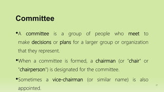 Human resource management & Committee and teams | PPTX