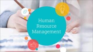Human
Resource
Management
 