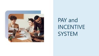 PAY and
INCENTIVE
SYSTEM
 