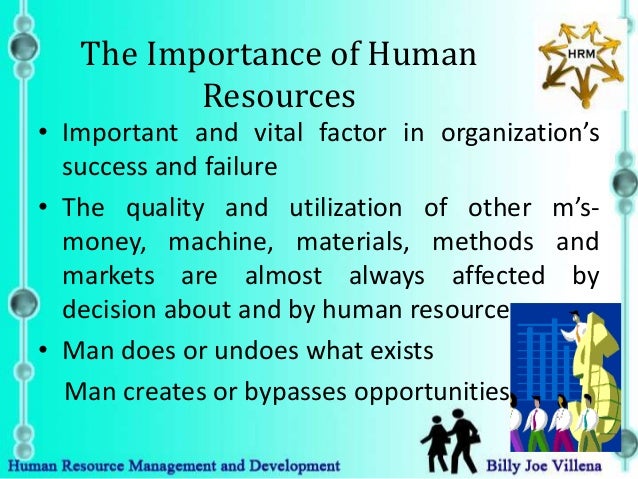 essay about the importance of human resources to the industry